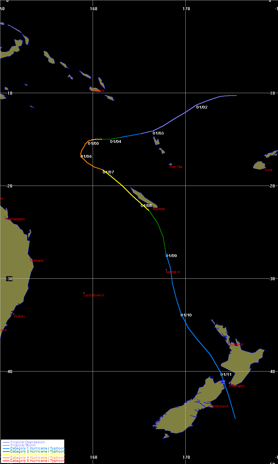 Tropical Cyclone Drena