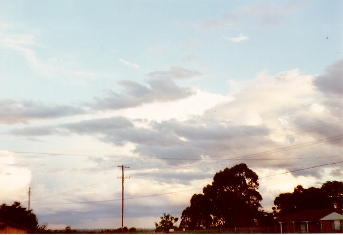 thunderstorm cumulonimbus_calvus : Schofields, NSW   12 April 1990