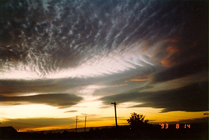 sunset sunset_pictures : Schofields, NSW   14 August 1993
