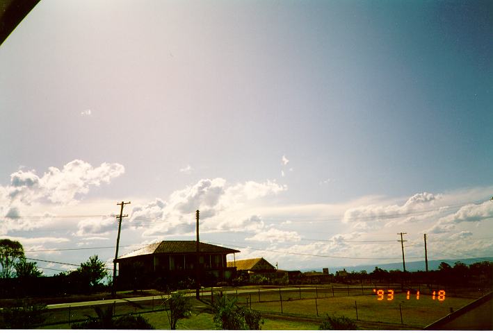 cumulus humilis : Schofields, NSW   18 November 1993