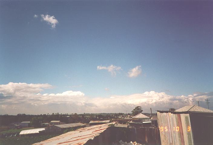 thunderstorm cumulonimbus_calvus : Schofields, NSW   3 October 1995