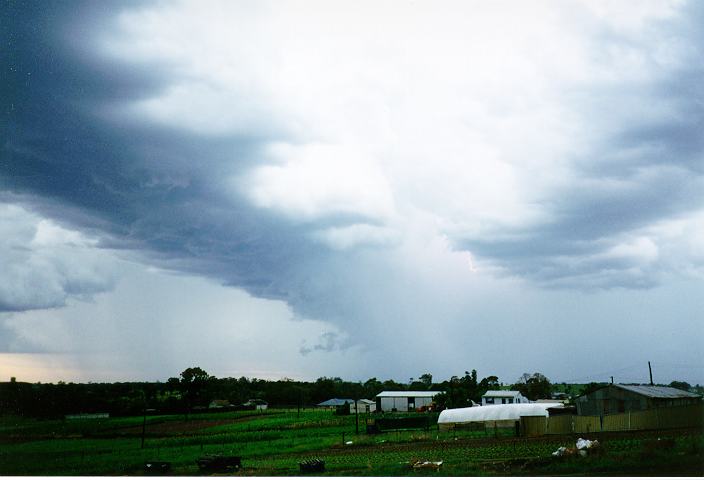 cumulonimbus thunderstorm_base : Schofields, NSW   20 January 1996