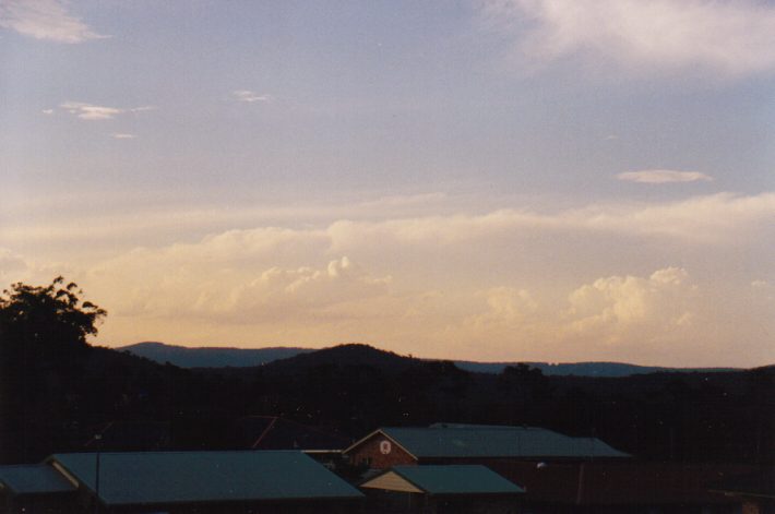 thunderstorm cumulonimbus_incus : Woodrising, NSW   7 November 1998