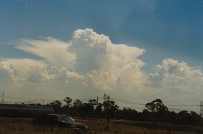 thunderstorm cumulonimbus_incus : St Marys, NSW   12 December 1998