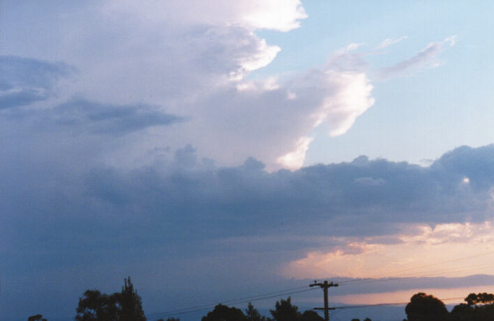 thunderstorm cumulonimbus_incus : Riverstone, NSW   12 March 1999