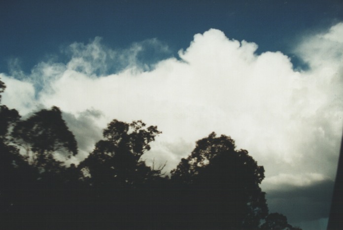 thunderstorm cumulonimbus_incus : W of Singelton, NSW   20 August 2000