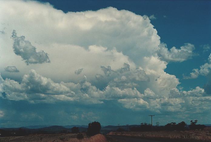 thunderstorm cumulonimbus_incus : SW of Delungra, NSW   4 November 2000