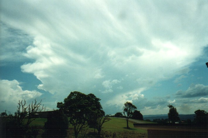 thunderstorm cumulonimbus_incus : McLeans Ridges, NSW   5 November 2000