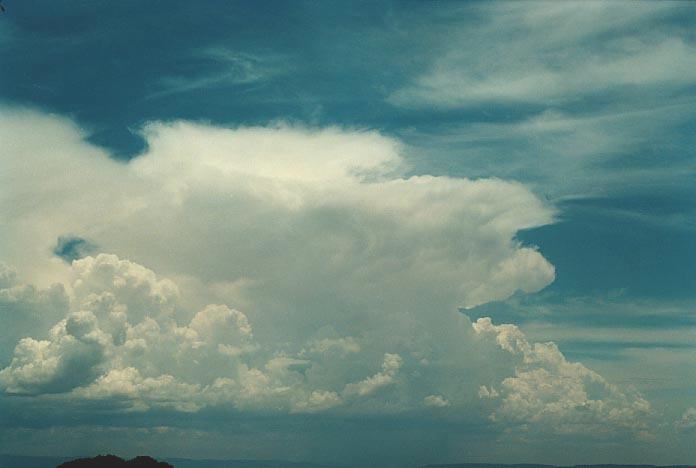 thunderstorm cumulonimbus_incus : Quirindi lookout, NSW   29 November 2000