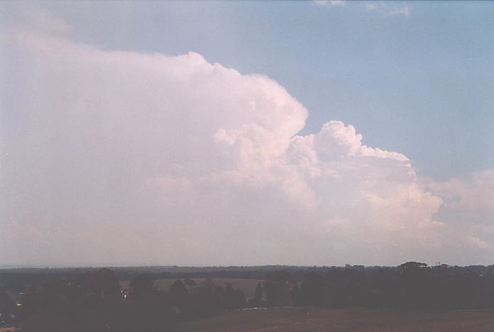 thunderstorm cumulonimbus_incus : S of The Oaks, NSW   2 October 2001