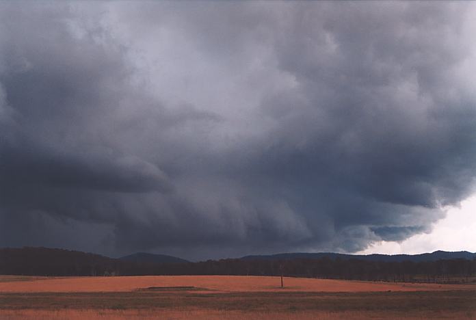 cumulonimbus thunderstorm_base : S of Bulahdelah, NSW   3 October 2001