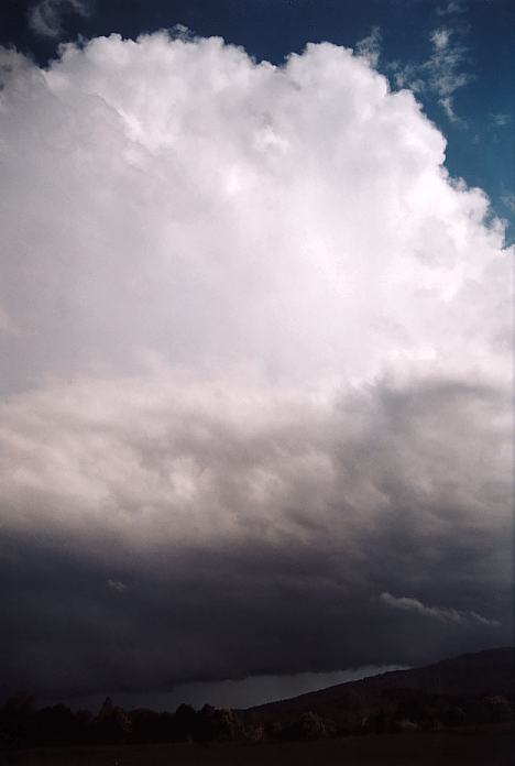 thunderstorm cumulonimbus_incus : 16km S of Nabiac, NSW   3 October 2001