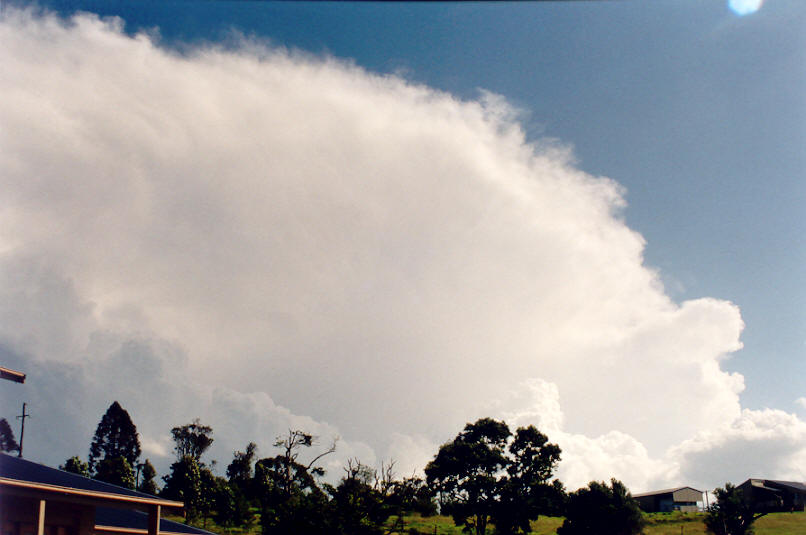 thunderstorm cumulonimbus_incus : McLeans Ridges, NSW   26 March 2002