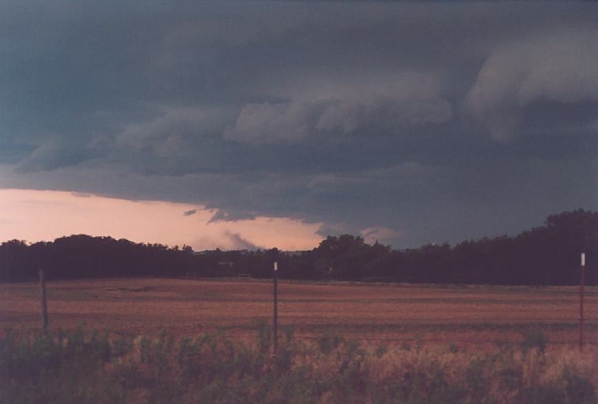 cumulonimbus thunderstorm_base : NW of Cyril, Oklahoma, USA   10 June 2003