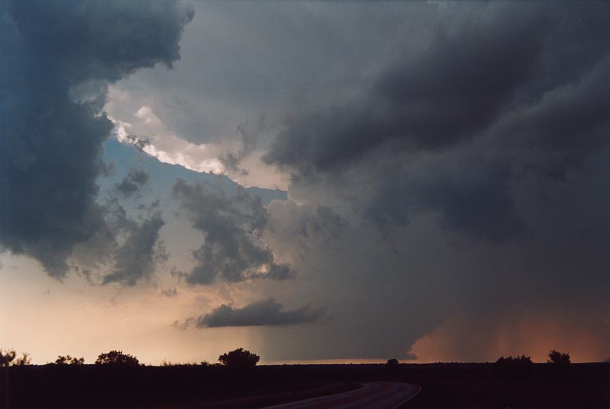 anvil thunderstorm_anvils : E of Newcastle, Texas, USA   12 June 2003