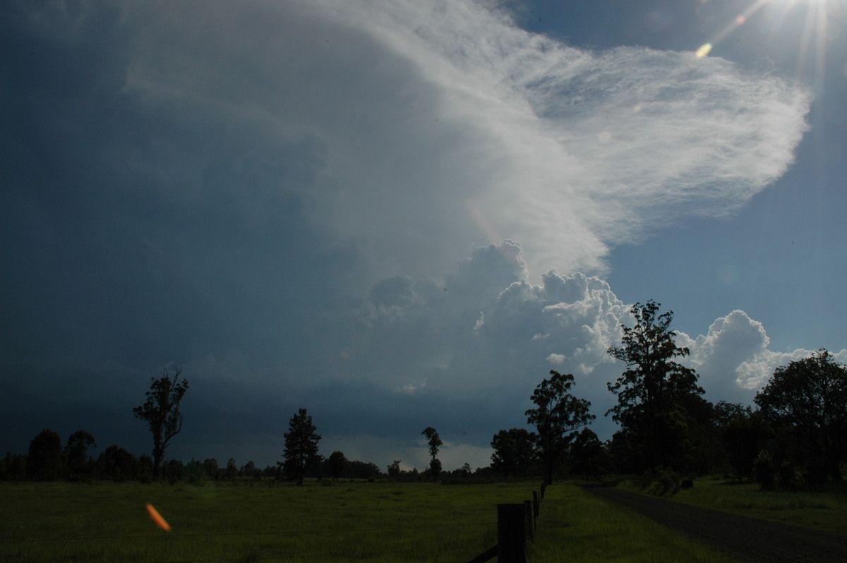 thunderstorm cumulonimbus_incus : near Whiporie, NSW   19 December 2004