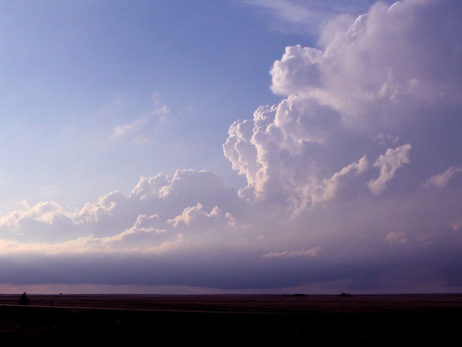 cumulonimbus thunderstorm_base : SE of Des Moines, New Mexico, USA   30 May 2005