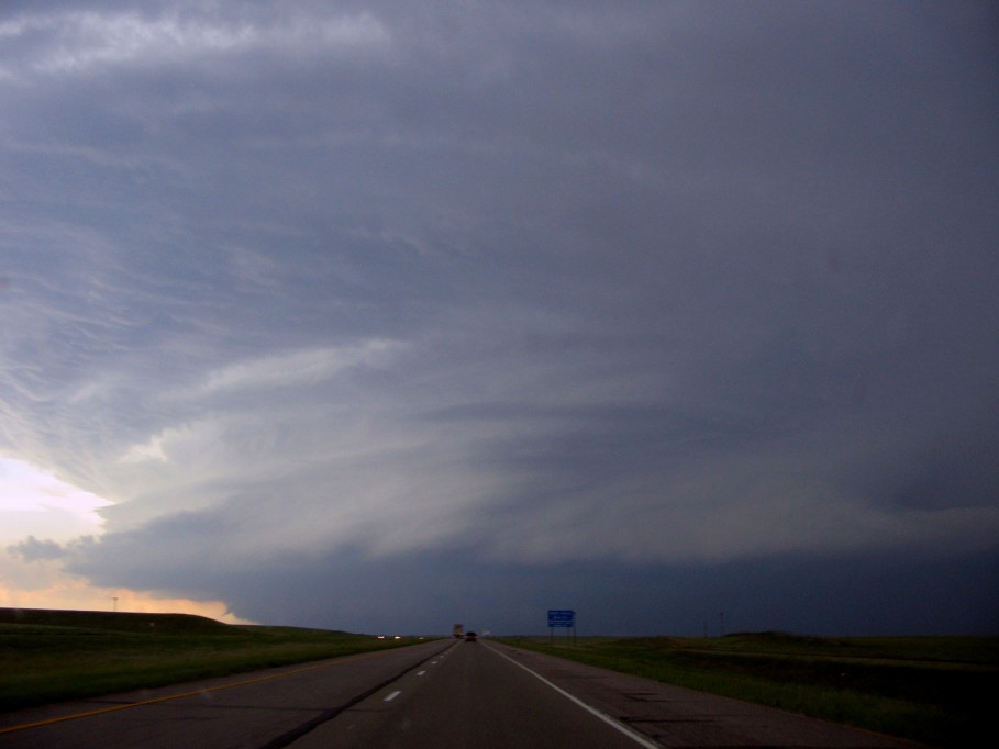 cumulonimbus supercell_thunderstorm : I-70 near Flagler, Colorado, USA   2 June 2005