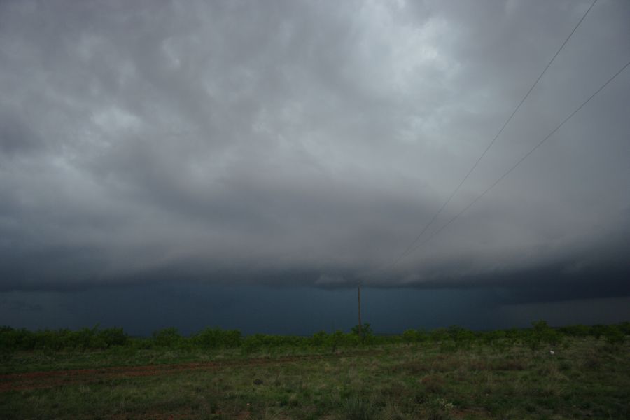 cumulonimbus thunderstorm_base : N of Abilene, Texas, USA   28 April 2006