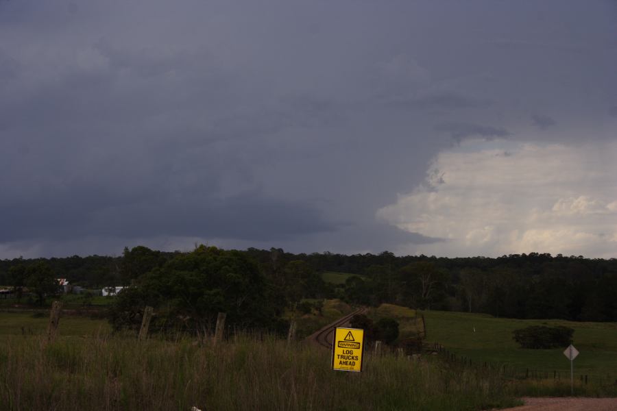 cumulonimbus thunderstorm_base : N of Stroud, NSW   4 March 2007