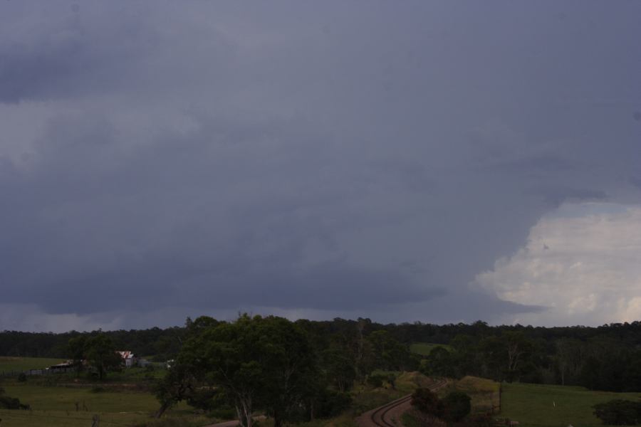 cumulonimbus thunderstorm_base : N of Stroud, NSW   4 March 2007