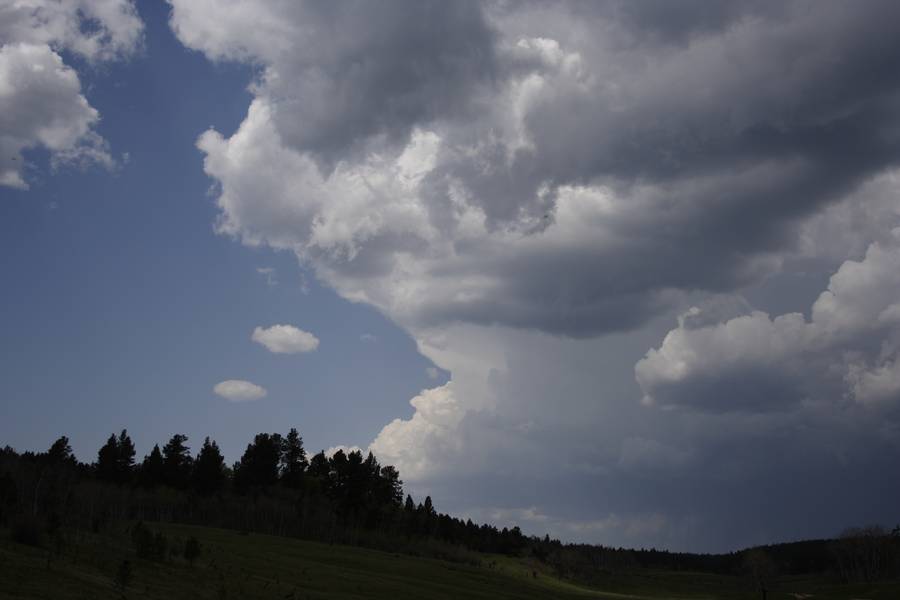 cumulonimbus thunderstorm_base : Black Hills, South Dakota, USA   18 May 2007