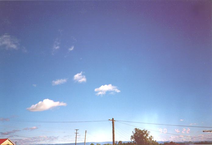 cumulus humilis : Schofields, NSW   22 April 1990