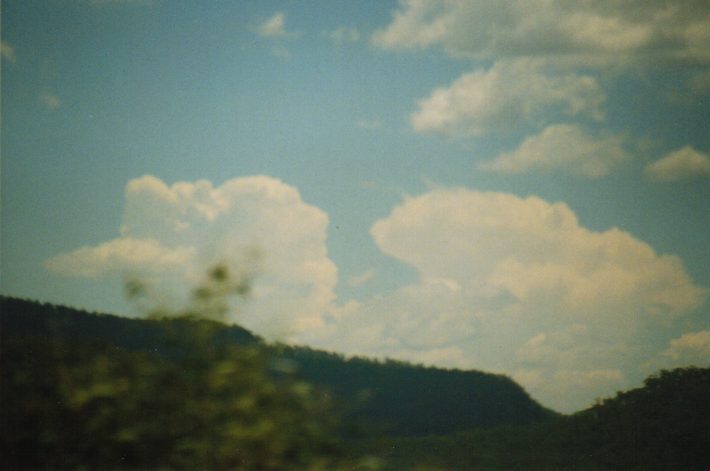 thunderstorm cumulonimbus_calvus : Putty Rd near Broke, NSW   3 January 1999