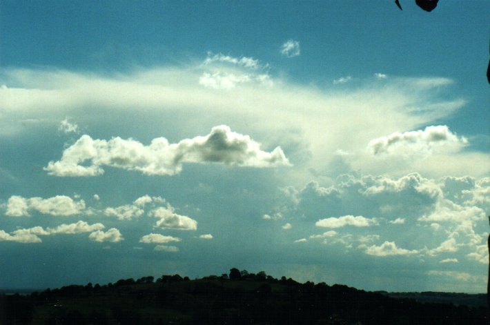 anvil thunderstorm_anvils : Tregeagle, NSW   25 October 2000