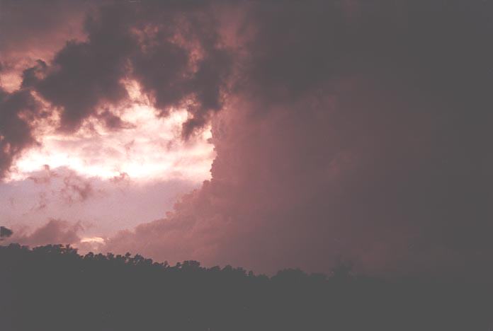 cumulonimbus supercell_thunderstorm : on freeway towards McAlester, Oklahoma, USA   20 May 2001
