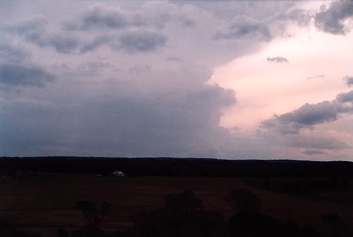 cumulonimbus supercell_thunderstorm : The Oaks, NSW   2 October 2001
