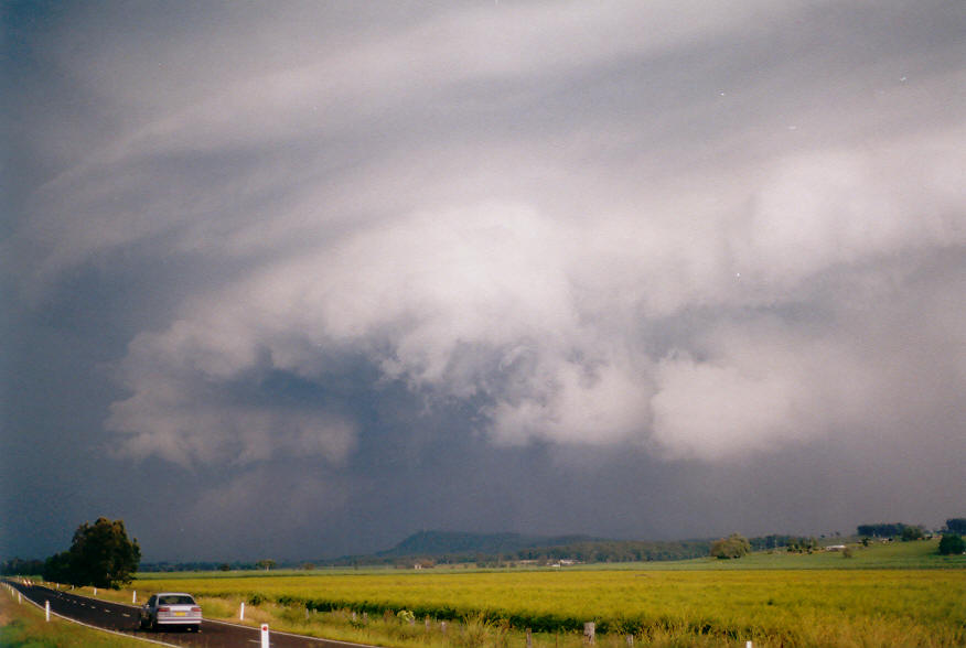 cumulonimbus thunderstorm_base : near Coraki, NSW   30 March 2003