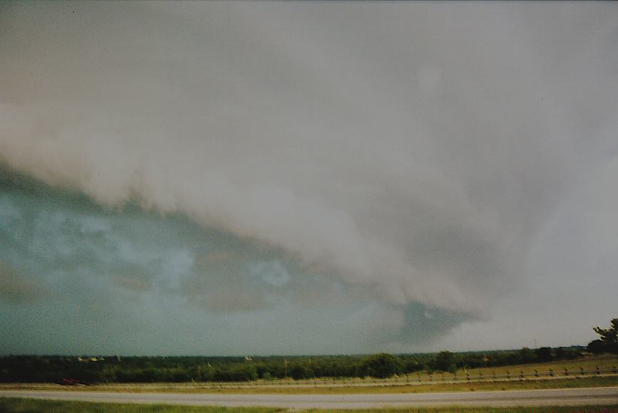 cumulonimbus thunderstorm_base : near Weatherford, Texas, USA   30 April 2004