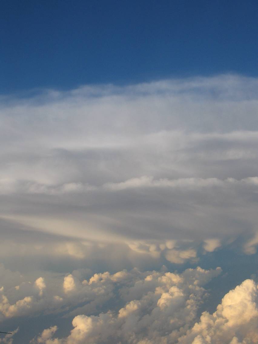 anvil thunderstorm_anvils : above W Texas, USA   9 June 2005