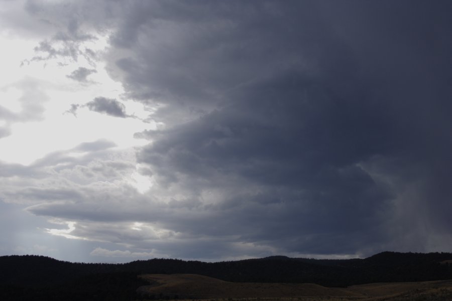 cumulonimbus thunderstorm_base : W of Raton, Colorado, USA   1 June 2006