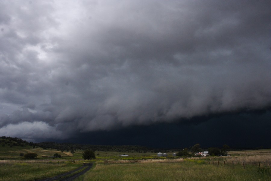 cumulonimbus supercell_thunderstorm : W of Gunnedah, NSW   14 October 2008